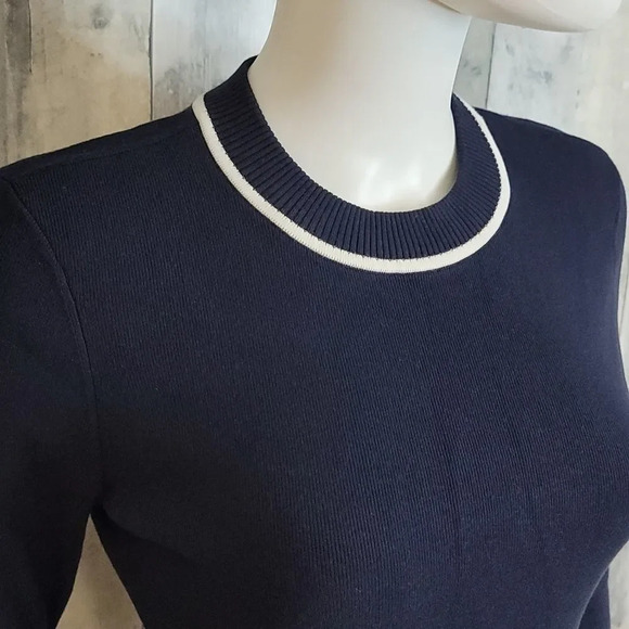Halogen Long Sleeve Sweater Dress In Navy Night - Picture 3 of 11